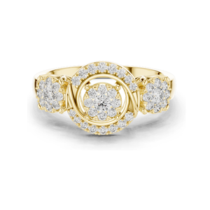 0.502 CT Lab Diamond Ladies Ring VVS-VS EF Clarity 18KT, 14KT, 10KT Gold & 925 Silver Rose, Yellow, White Gold & - Product Image 1
