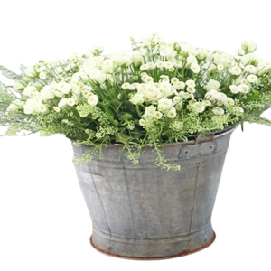 Qualité supérieure Martelé Conception Galvanisé Métal Fleur Vase Table Décoratif Bureau Maison Jardin Accessoire pour Salon - Product Image 2