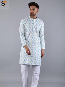 Pyjama Kurta à manches longues en coton doux pour hommes, haute sur demande, pour fête décontractée, fournisseur indien, prix en gros - Product Image 4