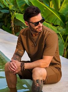 Ensembles de survêtements pour hommes Shorts Polos à fermeture éclair quart de tour Shorts de dessous Tenues de sport Ensembles décontractés d'été Ensembles courts confortables - Product Image 4