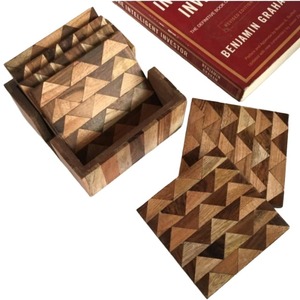 Posavasos de madera clásicos sostenibles al por mayor, diseño ecológico personalizable para el hogar, la Oficina y las fiestas, los mejores precios - Product Image 1