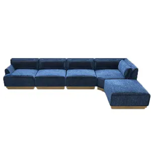 Sofá en forma de L W3775 * D1975 * H730, juego de muebles de exterior de venta directa del fabricante de NHF Vietnam, sofá de diseño personalizado