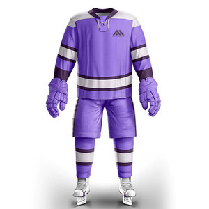 Uniforme de hockey sur glace 100% Polyester vêtements de sport maillot d'équipe uniforme de hockey sur glace uniforme de hockey sur glace de qualité supérieure - Product Image 1