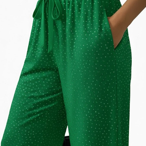 Premium Quality Loose Fit Women <b>Rhinestone</b> Trouser Hot Selling Product Cotton Made Women <b>Rhinestone</b> Sweatpants - Product Image 4