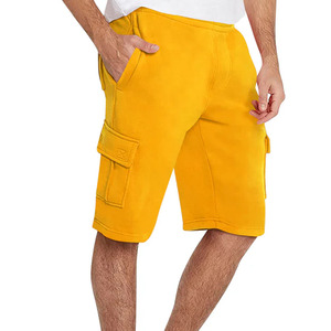 Wholesale Heavyweight 100% Cotton Gym <b>Shorts</b> Sports Fleece Canvas Front Logo Breathable Sweat <b>Short</b> Men's Running OEM Service - Product Image 3
