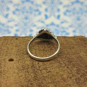 Bague de créateur en argent 925 bijoux unis de luxe faits à la main avec pierre précieuse en onyx noir et diamant taille ovale pour mariages et fêtes - Product Image 3