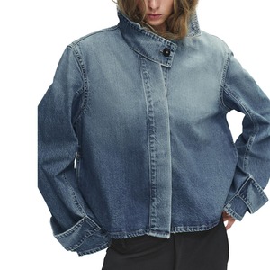 Chaqueta Vaquera de Alta Calidad, Color Sólido, Estilo Personalizado, Cierre Frontal con Botones Ocultos, Bolsillos Laterales, Estilo Casual - Product Image 3