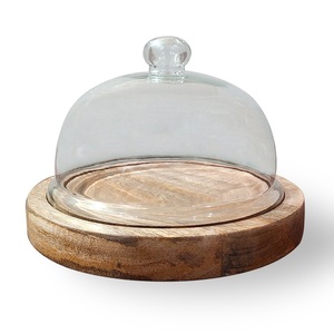 Handmade Design Rounded Shape <b>Cake</b> Serving Stand For Party Celebration Walnut Finishing Tableware Rounded Wooden <b>Cake</b> <b>Server</b> - Product Image 4