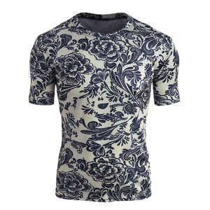 Venta caliente último diseño sublimación camiseta alta calidad tendencia superior 100% algodón precio barato ajuste suelto impreso camiseta para hombres - Product Image 2