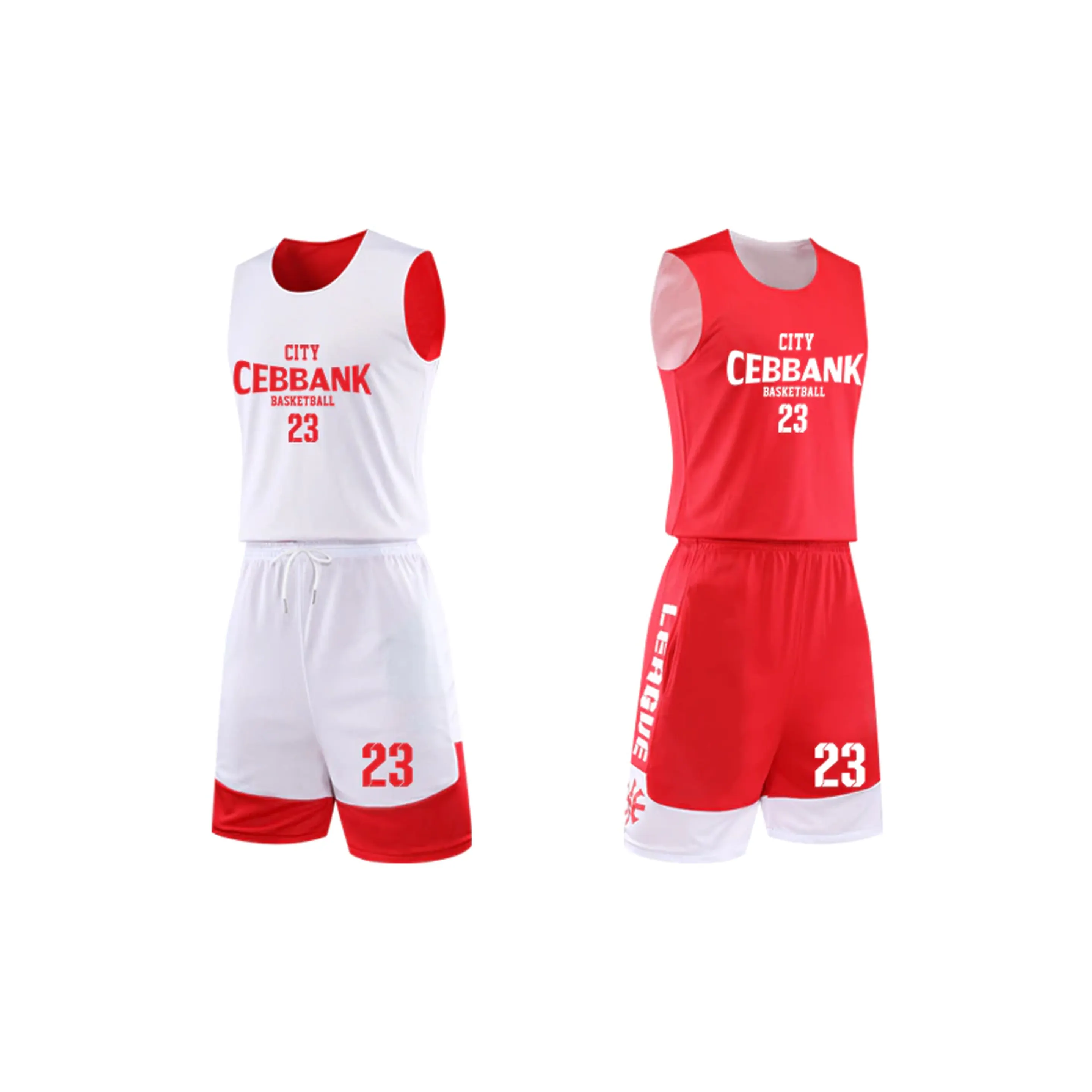 Custom Reversible Basketball Uniform For Men Quick Dry Basketball Sportswear Youth Basketball Clothes