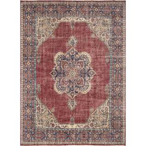 Alfombras de Lana Anudadas a Mano de Gran Tamaño, Diseño de Medallón Rojo y Naranja, para Sala de Estar o Pasillo - Pae-5048 - Product Image 1