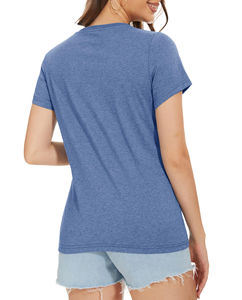 เสื้อยืดผู้หญิงไซส์ใหญ่พิเศษพิมพ์โลโก้ได้ตามต้องการ - Product Image 4