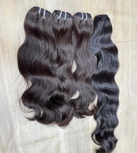 Premium Raw South Indian Virgin Remy <b>Human</b> Hair Extensions Machine Double Weft Natural Bundles Unprocessed <b>Wig</b> Weave Supply - Product Image 5