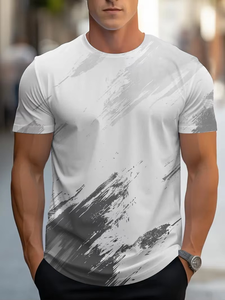 Camiseta de Verano para Hombre, Personalizada, de Punto Sólido, Cuello en V, Manga Corta, Transpirable y de Secado Rápido, 100% Algodón, Moderna, para Exteriores - Product Image 6