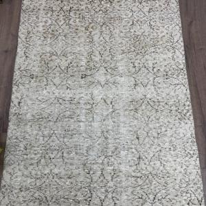 Tapis turc à accents turcs 3,5x6,6 pi (106x201 cm), tapis vintage gris à pois - Product Image 3