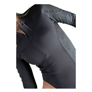 ชุดบอดี้สูทแขนยาวสำหรับผู้หญิงชุดบอดี้สูทแขนสั้นแบบรูดซิปแบบแห้งเร็วสำหรับฤดูร้อน - Product Image 4