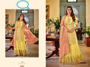 La mejor calidad Indian Heavy Georgette Kameez Dupatta Salwar Set Bordado Piedra Trabajo hecho a mano Boda y fiestas a precios al por mayor - Product Image 5