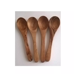 Cuillère en bois fabriquée à la main, cuillère à mesurer le sel et le café en bois, couverts outils de cuisine, cuillère en bois riz soupe Mini serveur - Product Image 2