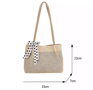 Bolsos de Mano Retro de Primera Calidad para Mujer, Bolsos de Paja Tejida, Bolsos de Playa de Macramé, Directamente del Proveedor Indio - Product Image 1