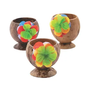 Tasse à boire en coquille de noix de coco naturelle pour les décorations, artisanat vietnamien