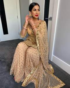 Robe de styliste Sharara, belle couleur, robes de Boutique de styliste, Collection plazzo, costume Long Kameez 2022 - Product Image 3