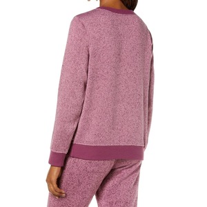 Sweat-shirts décontractés en maille de haute qualité pour femmes, col rond, logo imprimé sur le devant, design épaules tombantes, pour l'automne - Product Image 2