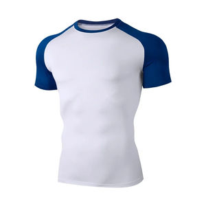 Vente en gros de t-shirt de gym surdimensionné personnalisé pour hommes, en polyester et en coton, évacuation de l'humidité, entraînement de fitness, haut de musculation - Product Image 1