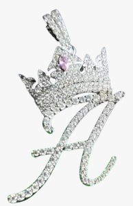 Colgante de Plata de Ley 925, colgante de moissanita con nombre personalizado, colgante redondo de moissanita Real - Product Image 2