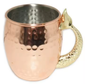 Tasse en cuivre faite à la main avec poignée en laiton Tasse en cuivre pur aux meilleurs prix Tasse en cuivre de haute qualité par Crescent Crafts - Product Image 4