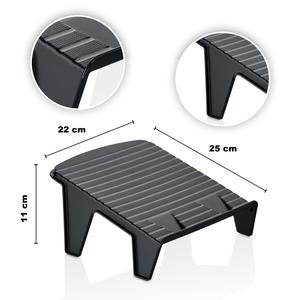 AFossa ชั้นวางรองเท้าสีดำสองชั้นกล่องเก็บรองเท้าอเนกประสงค์สำหรับห้องนั่งเล่นจากโรงงานไก่งวง - Product Image 1