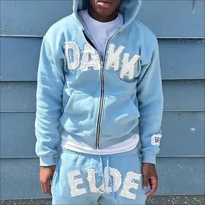 Sudadera con Capucha Personalizada de Poliéster/Algodón de Alta Calidad para Hombre, Invierno, Térmica, Cortavientos, con Forro Polar, Cierre de Cremallera, Corte Regular, Estilo Urbano - Product Image 2