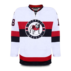 Camiseta de hockey sobre hielo con logotipo personalizado de alta calidad, camiseta de sublimación con diseño de logotipo de nombre de equipo con tasa baja para ropa de hockey sobre hielo - Product Image 5