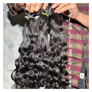 Extensiones de Cabello Natural Ondulado, 100% Virgen Indio Remy, Textura Sin Procesar, Cutículas Alineadas, Modelo No Permanente - Product Image 1