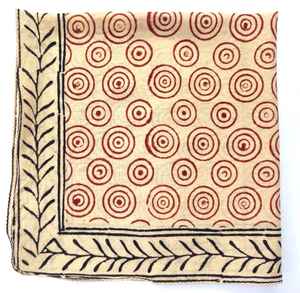 Pañuelo de Algodón Orgánico, Estilo Bohemio, Estampado a Mano, Bufanda con Diseño Paisley, Regalo para Ella - Product Image 5