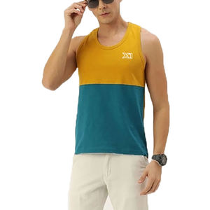 Débardeurs pour hommes très exigeants combinaison de couleur personnalisée col rond solide vêtements de Fitness gilet sans manches grande taille maillots en vente - Product Image 1