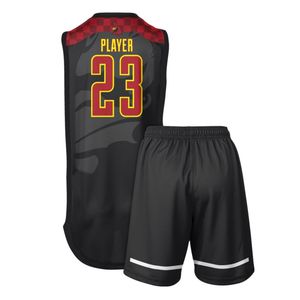 Uniformes de basket-ball en maille de polyester respirant à impression numérique complète, ensembles grande taille avec hauts pour vêtements de sport - Product Image 4