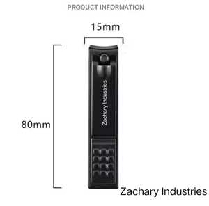 Zachary Industries ที่ตัดเล็บสแตนเลสสีดำ,ที่ตัดเล็บสำหรับผู้ชายและผู้หญิง - Product Image 6
