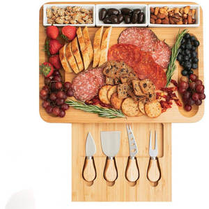 Planche à fromage polyvalente de qualité supérieure en acier inoxydable bambou durable pour la maison et le restaurant taux de gros en Inde 2025 - Product Image 4