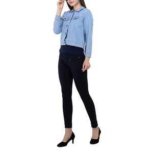 Mélange parfait de style et de confort Veste boutonnée en denim pour femmes et filles Veste en jean surdimensionnée pour dames - Product Image 4