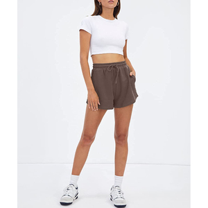 Fabricantes de ropa atlética Venta al por mayor Pantalones cortos de motorista de cintura alta de tallas grandes para mujer Nylon Spandex Algodón Negro Blanco para niñas - Product Image 6