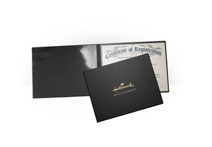 Carpeta de Presentación Transparente Personalizada de Cuero PU con Diseño de Impresión Digital para Documentos, Archivos y Cubierta de Diploma - Product Image 1
