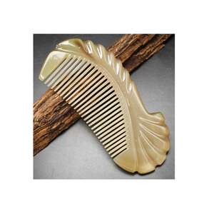 Peigne en corne de buffle 100% véritable, écologique, fait à la main, couleur naturelle, haute qualité, taille personnalisée, peigne coiffant - Product Image 3