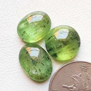 ธรรมชาติ 100% Tp คุณภาพรูปไข่สีเขียว Cyanite พร้อมแบนกลับ Cabochon อัญมณีสําหรับเครื่องประดับทําในราคาไม่แพงจํานวนมาก - Product Image 3