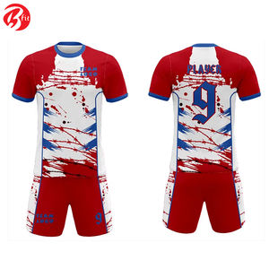 Vêtements de sport Uniforme de football pour jeunes Impression de logo personnalisé Maillot de football simple de couleur simple de grande taille - Product Image 2