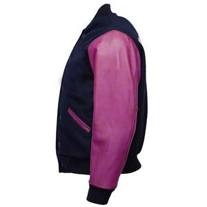 Genuine Fabric Hot Selling Custom Cool Style Men's Baseball Bomber Leather Varsity Jacket CollegeBaseballjacket for men - Product Image 5