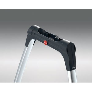 HAILO Aluminum Folding <b>Step</b> Stool with 3 <b>Steps</b> and 730 mm <b>Platform</b> Height Includes Anti-Slip Ribbing Comfortable Chair - Product Image 3