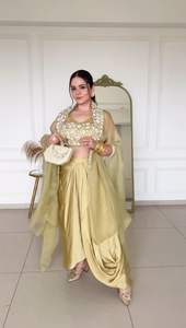 Hermosa ropa de fiesta lista para usar Lehenga Saree - Product Image 3