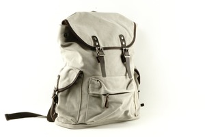 Premium Genuine Leather <b>Canvas</b> <b>Backpack</b> Outdoor School Work Hiking Travel Use Unisex Durable Spacious Multi-Pocket Eco-Friendly - Product Image 3