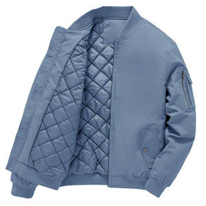 Baseball Satin Streetwear Grande Taille Manteaux Logo Brodé Coupe-Vent Hip Hop Lâche Manteau Hommes Casual Zipper Veste Pour Hommes - Product Image 2