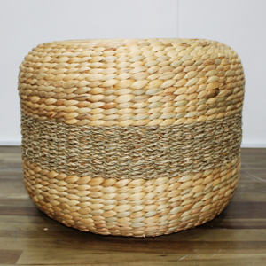 Taburete otomano ecológico Artex Dong Thap Factory, hecho a mano de algas marinas naturales, jacinto de agua, artesanías de mimbre de ratán - Product Image 6